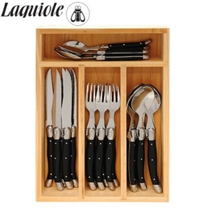 Laguiole Elite 24 Piece Cutlery Set - Bl