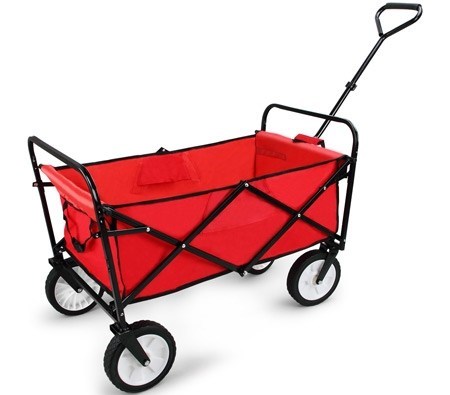 Red Folding Utility Cart