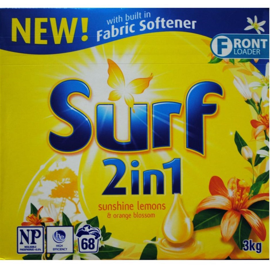4 x Surf 3kg Laundry Powder Front Loader