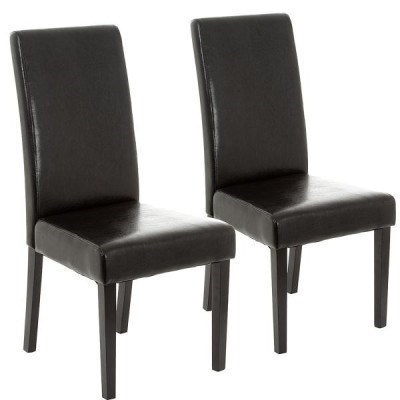 Set of 2 Parson Faux Leather Dining Chai