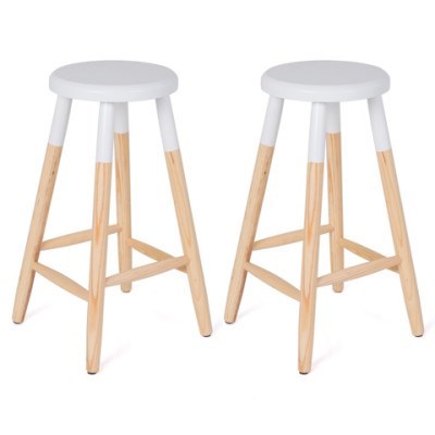 In & Out Set of 2 Paint Dipped Bar Stool