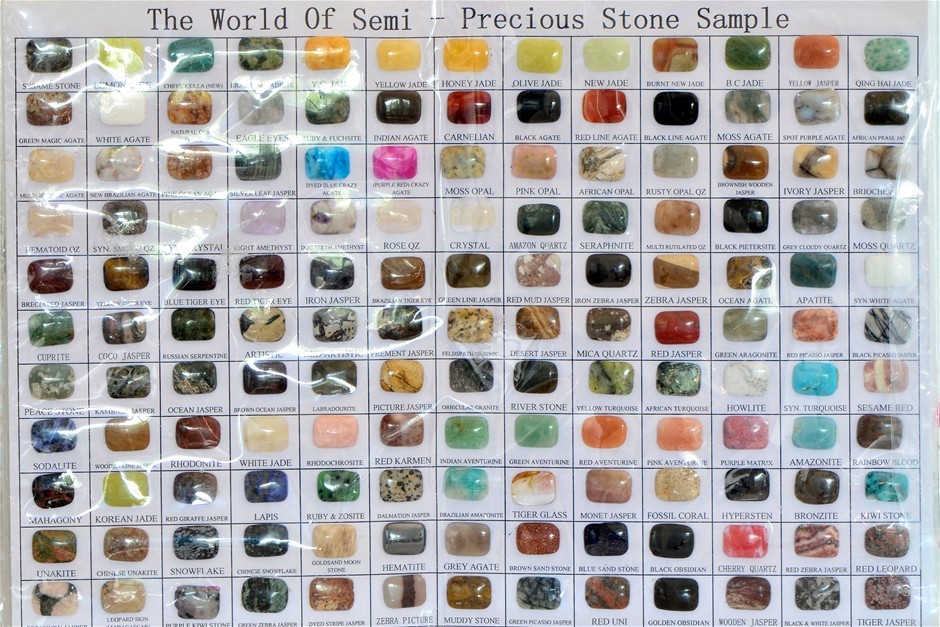 1580.00 Ct. Semi- Precious Stone Sample Chart Auction (0014-2040154 ...