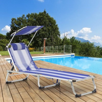 Folding Beach Bed with Sunshade