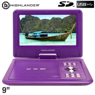 Highlander 9'' Portable DVD/Media Player