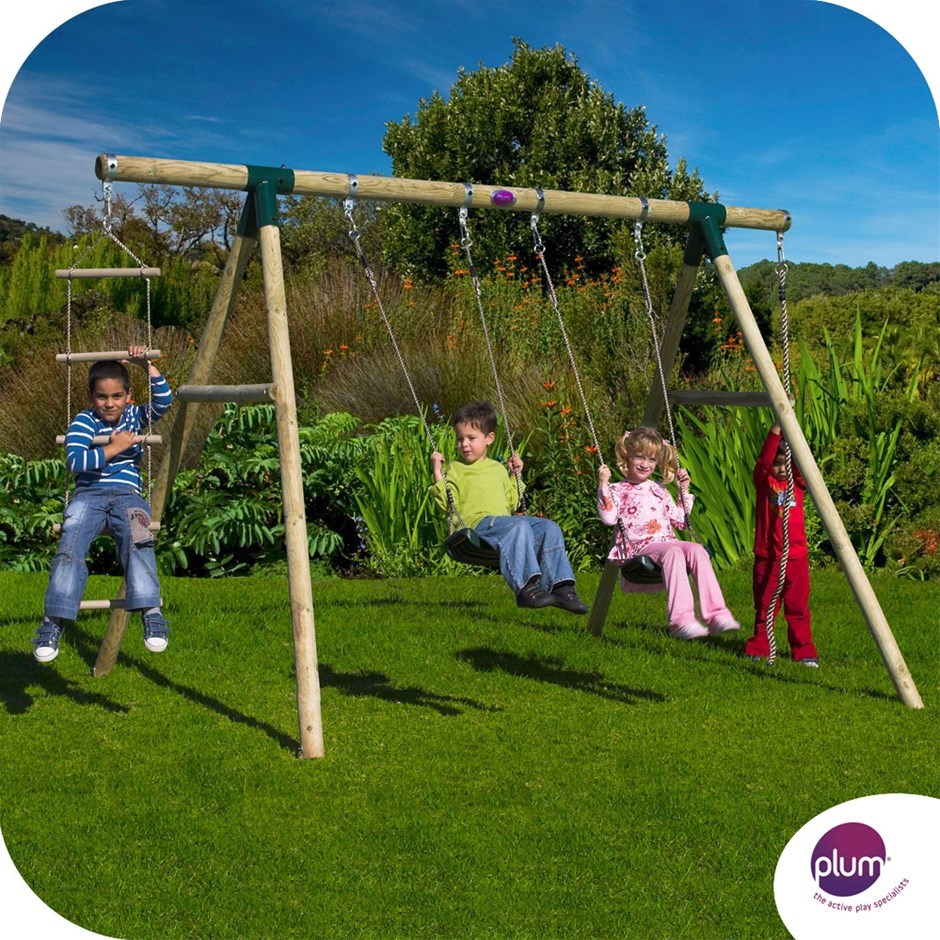 Plum Gibbon Wooden Swing Set