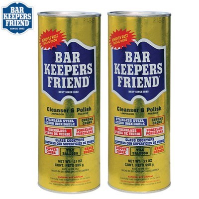 Set of 2 Bar Keepers Friend Cleanser & P