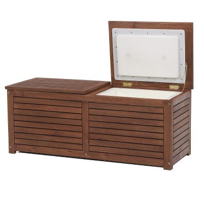 Hardwood Timber Double Ice Cooler Box