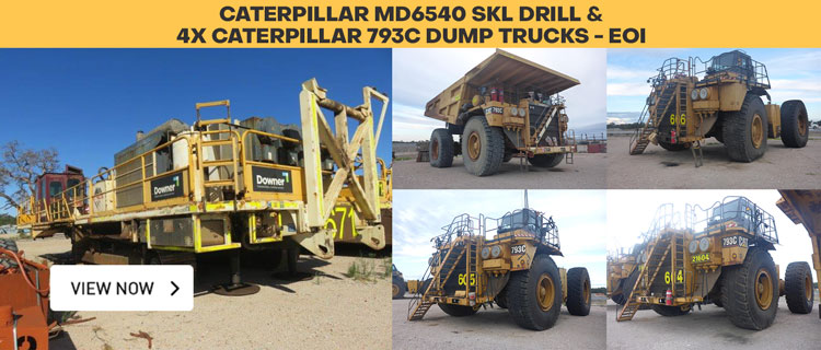 EOI Drilling Equipment: 4x Caterpillar 793C Dump Trucks & Caterpillar MD6540 SKL Drill Rig