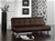 Modern Faux Leather Wooden Frame Brown Sofa Bed