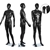 Full Body Male Mannequin Cloth Display Tailor Dressmaker Black 186cm