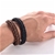 NEW Men's Braided Leather Bracelet With Stainless Steel Magnetic Clasp