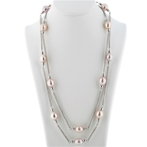 Light Pink Pearl & Sterling Silver Multi