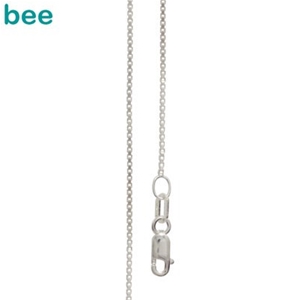Bee Silver Box Chain necklace - 45 cm
