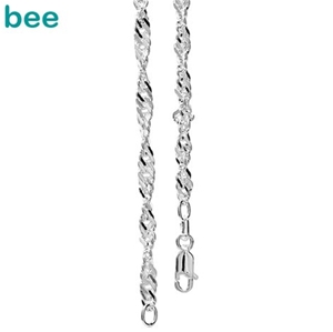Bee Silver Singapore Link Bracelet - 19 