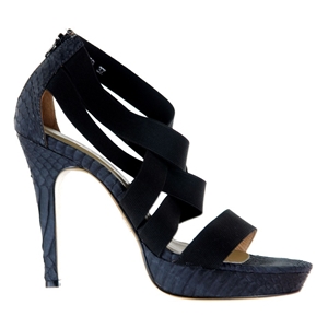 Nat-Sui Lacey Charcoal Watersnake Heels