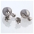 Grey Pearl & Cubic Zirconia Sterling Silver Stud Earrings