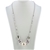 White Baroque Pearl & Multicolour Gemstone SS Necklace