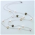 White Pearl & Multicoloured Gemstone SS Necklace