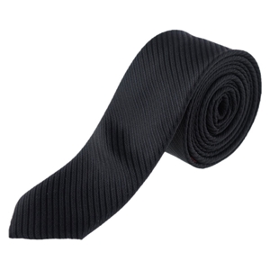 Seth Man Black Ribbed Tie