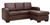 Brown Eden Bonded Leather 3 Seater Sofa Lounge Couch/Chaise