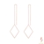 Linea Rose Gold Kite Thread Through Earrings
