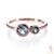 NEW Lulu Flamingo Rose Gold Plated 925 Silver Natural Blue Topaz Aria Ring