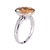NEW Lulu Flamingo Sterling Silver 925 Natural Citrine Manhatten Ring
