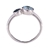 NEW Lulu Flamingo Sterling Silver Blue Topaz + London Blue Topaz Aria Ring