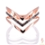 NEW Lulu Flamingo 9ct Solid Rose Gold Black Diamond Dahlia Ring
