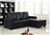 3 Seater sofa Black Color Lounge Set for Living Room Couch with Chaise