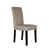 2 x Premium Fabric Linen Palermo Dining Chairs High Back - Dark Sandy Brown