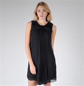 Ping Pong Bow Neck Dress