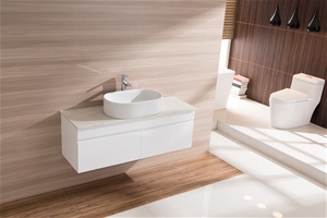 Bathroom Vanity 1200 White Wall Hung Nar
