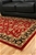 Classic Design Rug - Red with Black Border - 170x120cm