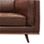 3 Seater Faux Sofa Brown Lounge Set for Living Room Couch with Wooden Frame