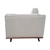 2 Seater Sofa Beige Fabric Lounge for Living Room Couch with Wooden Frame
