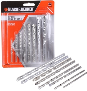 5 x BLACK & DECKER 8pc Masonry Drill Bit