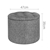 Artiss Fabric Round Storage Ottoman - Grey