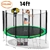 Cyclone 14 ft Springless trampoline with net and basketball set