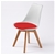 Replica Eames PU Padded Dining Chair - WHITE & RED X4