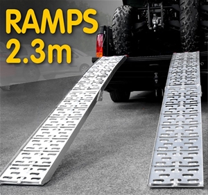 2x Aluminium Folding Loading Ramps ATV M
