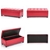 Storage Ottoman Leather - RED