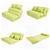 Lounge Sofa Fabric Double Bed PISCES - GREEN