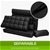 Lounge Sofa Leather Double Bed GEMINI - BLACK