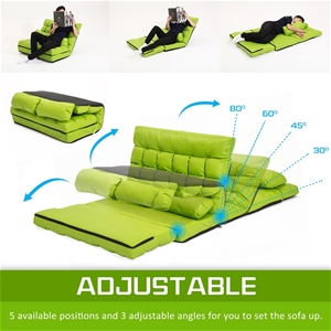 Lounge Sofa Leather Double Bed GEMINI - 