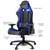 PU Leather & Mesh Reclining Office Desk Gaming Chair - Black & Blue