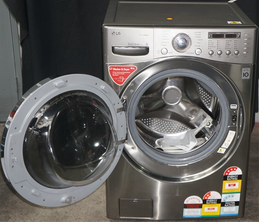 LG 15kg Stainless Steel Washer Dryer Combo (WD12595FD6) Auction Australia