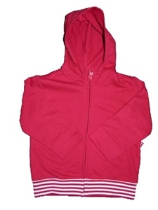 Plum Red Hooded Jacket in French Terry C