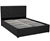 Queen Fabric Gas Lift Bed Frame with Headboard - Black