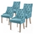 4X French Provincial Oak Leg Chair AMOUR - BLUE